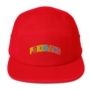 PokeGang Unisex Red 100% Cotton Adjustable Metal Eyelets Classic Snapper Hat